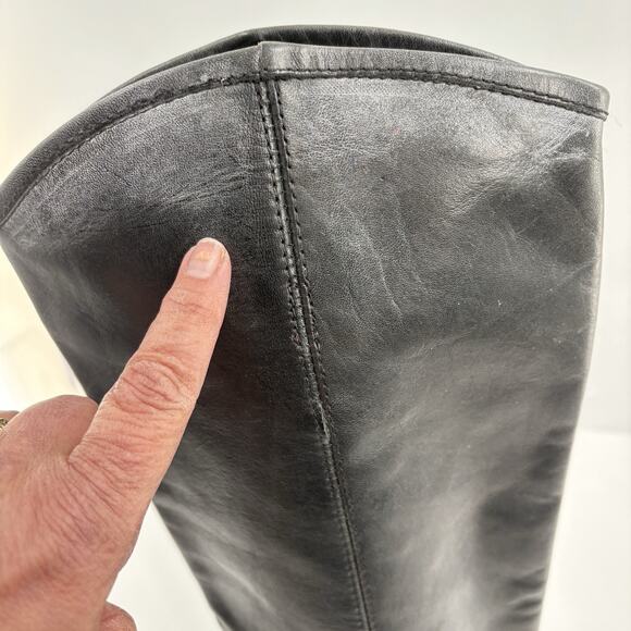 Frye Melissa Button 2 Women's Size 8B Black Leather Boots - Picture 5 of 10